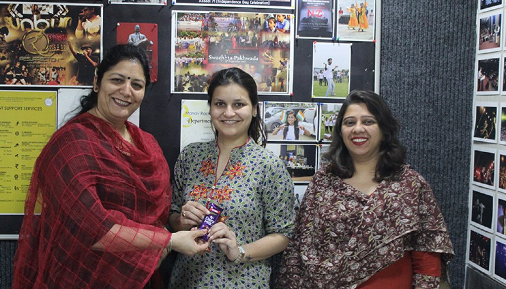 Alumna of FAS MRIIRS visited Manav Rachna Campus