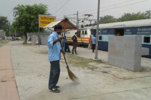 Cleanliness Drive at Old Faridabad Railway Station