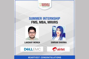 Summer Internship: MBA, FMS, MRIIRS