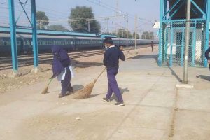 Cleanliness Drive at Old Faridabad Railway Station