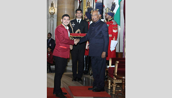 Anish Bhanwala, Manav Rachna student receives Rashtriya Bal Puraskar from the President of India