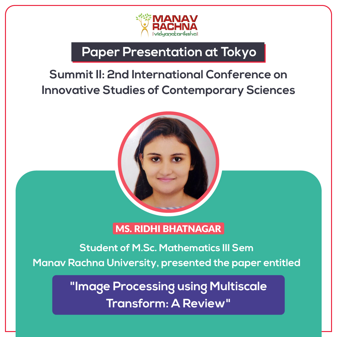 <center>Paper Presentation at Tokyo Summit II by Ms. Ridhi Bhatnagar