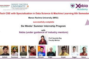 Internship Engagement of B.Tech CSE Data Science & Machine Learning 6th Sem Students with Xebia
