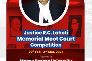Justice R.C.Lahoti Memorial Moot Court Competition organized by Manav Rachna University